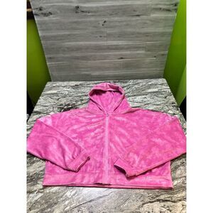 Bratz Cozy Girls' Plush Hooded Zip Jacket in Pink XL